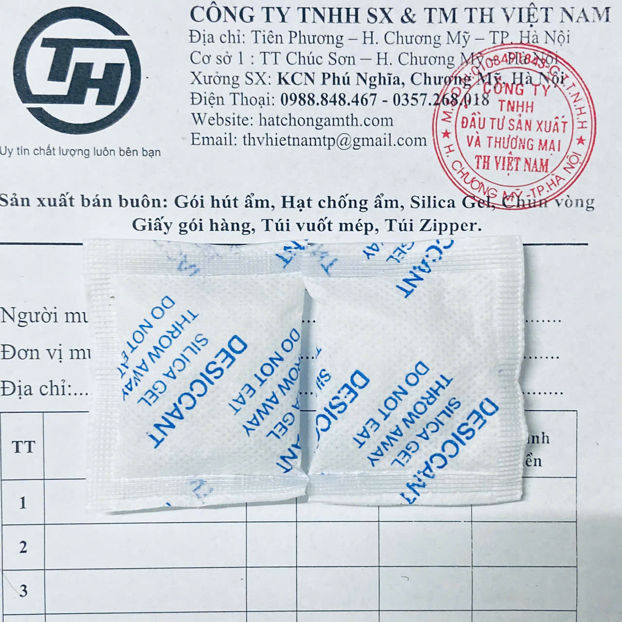 Gói hút ẩm 10g