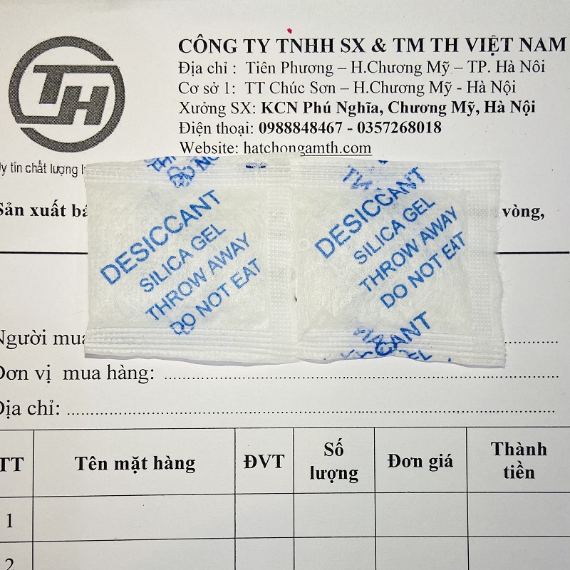 Gói hút ẩm - Loại 5g Xanh